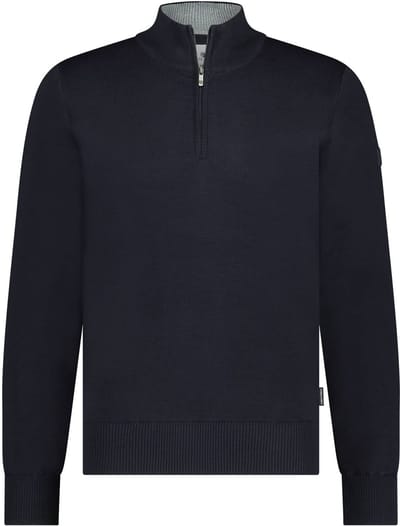 State Of Art Half Zip Trui Wol Blend Navy - Maat XXL - Heren - Pullovers