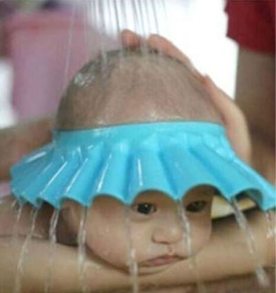 BukkitBow - Douche Kapje - Douche Haarkap voor kinderen - Haarwas Hulp - Blauw