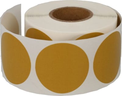 1000 Etiketten Stickers Rond 35 mm op Rol Goud - Label Blanco Sticker Gekleurd Sluitzegel - Dappaz