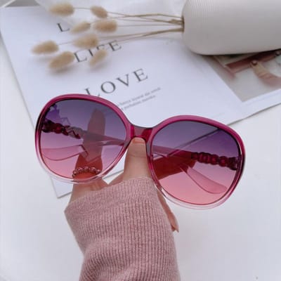 Belles Dernières Lunettes de Soleil Elliptiques Surdimensionnées Rétro Mode Designer Femme Lunettes de Soleil Lunettes de Loisir Féminines UV400 Oculos De Sol As shown in the figu