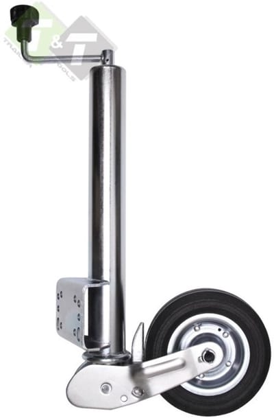 Neuswiel rond 60mm automaat, Steunwiel, Aanhanger poot klapbaar