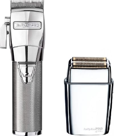 BaByliss Pro Tondeuse ChromeFx + Babyliss Pro FoilFX02 Shaver Chrome Duo-Pack