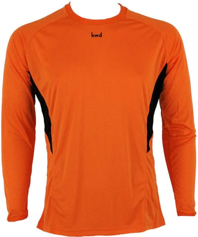 KWD - Sportshirt Bueno lm - Maat 116/128 - Oranje/zwart