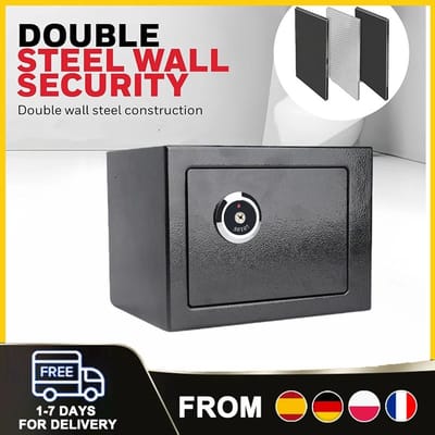 Dailygoods Mechanische kluis met 3 sleutels en 2 uitbreidingsbouten voor geldgeweer Sieraden Document Thuiskantoor Hotel