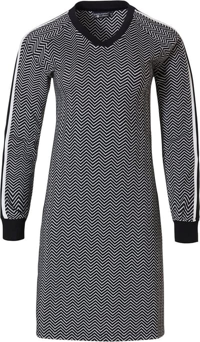 Dames homedress met v-hals 'sporty monochrome chic fashion'
