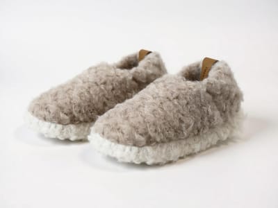 ATTREZZO® Sloffen - Teddy - Maat 30-31 - Beige - Pantoffels