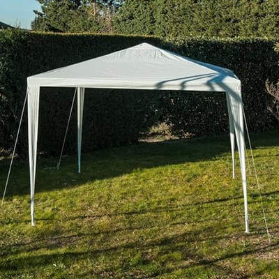 Partytent 3 x 3 m Wit - Eenvoudig Op Te Zet en Weerbestendig