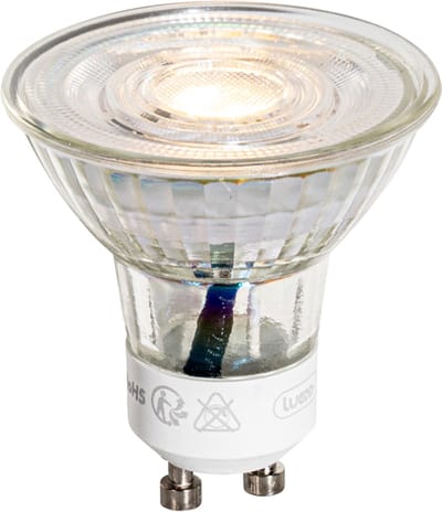 LUEDD GU10 50mm LED lamp helder 3W 230 lm 2700K