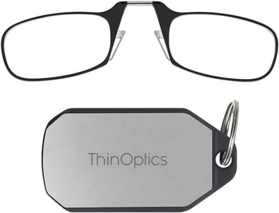 Dunne Lezen Bril met Sleutelhanger - Vouwbare, Lichtgewicht en Compacte Rectangular Leesbril - Flex-Fit Technologie - Unisex