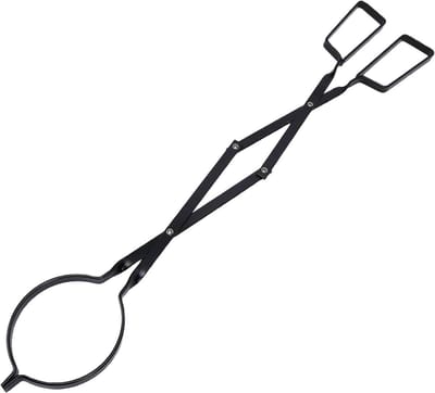 Houtgrijper - Vuurtang - Kampvuur Aanmaken - Robuuste Ijzeren Constructie - 61.5 cm - Zwart
