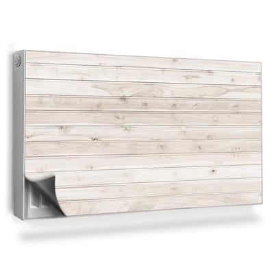 Wallfluent Magnetische Radiatorfolie - Radiator Afdekmat - 110x60 cm - Lichte, Natuurlijke, Dunne Houten Planken - Magnetische Radiator Folie 1Mm Dik - Grijs Borden Radiator Folie Magnetisch