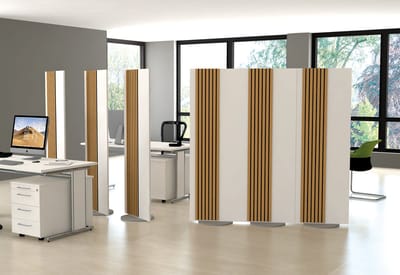 Kerkmann - Roomdivider Oxford - draaibaar - wit met eiken