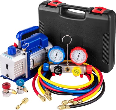 Vacuumpomp - Professionele - Vacuumpomp - Vacuum Pomp - Vacumeermachine - Inclusief Hoogwaardige Accessoires - Compact & Draagbaar - Blauw