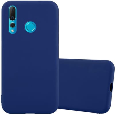 Cadorabo Hoesje geschikt voor Huawei NOVA 4 in CANDY DONKER BLAUW - Beschermhoes gemaakt van flexibel TPU silicone Case Cover