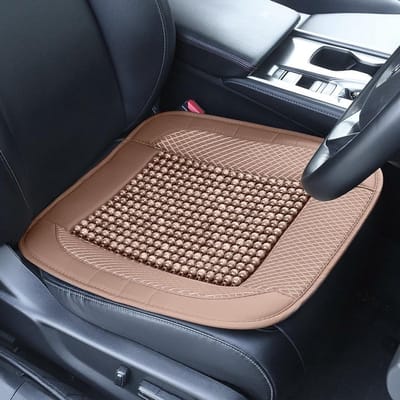 Zitkussen voor Auto met Massagefunctie, Ademend en Antislip, Geschikt voor Auto en Bureaustoel, Bruin