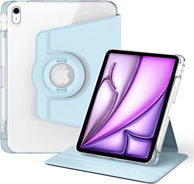 Coverup Tablethoes geschikt voor iPad Air 13 (2024/2025/2026) Hoesje - 360° Rotating Folio Book Case met Wake/Sleep - Lichtblauw