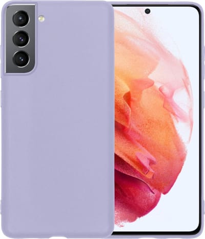 Hoesje - Geschikt voor Samsung Galaxy S21 - Sterk & Shockproof - Siliconen Case - Hoes Cover - Telefoonhoes - Lila