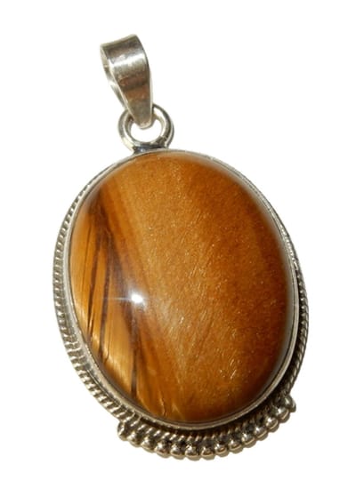 Zilveren Hanger Tijgeroog