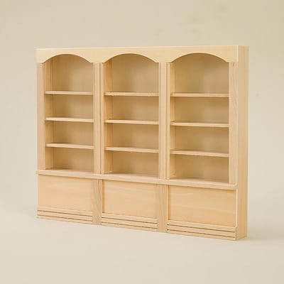 Mooi 1:12 Poppenhuis Miniatuur Vitrinekast Drievoudige Kast Boekenkast Mini Meubel Model Poppenhuis Woonkamer Decoratie Accessoires beige