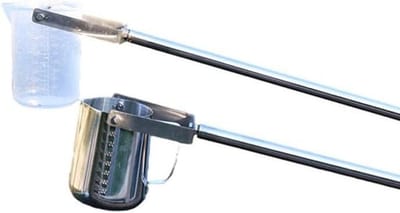 Watermonsternemer Telescoop - Slingerbeker Staaf - Water Kwaliteit Testen - Verstelbare Lengte - 1000ml 6m - Zilver