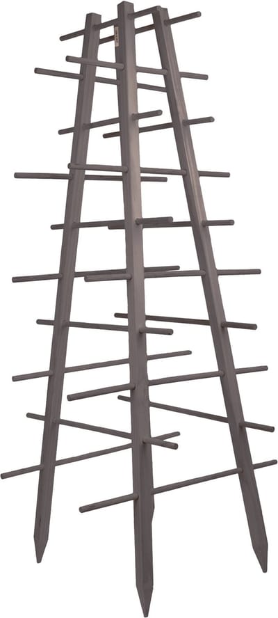 UNUS® Klimpiramide planten voor klimplanten hout 143,5 cm grijs