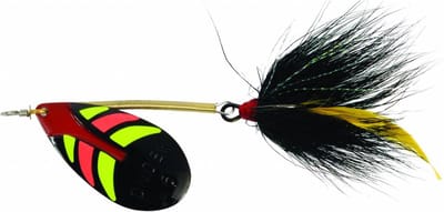 Ondex Buck Spinner maat 4 – 5,5 gram met enkel blad Neon Black