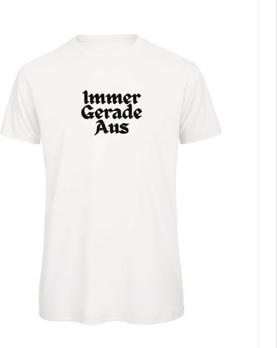 Immer gerade aus wintersport t-shirt Wit L - soBAD. | Foute apres ski outfit | kleding | verkleedkleren | wintersport t-shirt | wintersport dames en heren