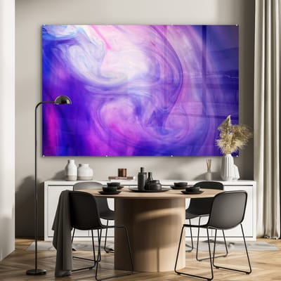 ® Glasschilderij 180x120 cm - Schilderij acrylglas - Verf - Abstract - Design - Foto op glas - Muurdecoratie woonkamer - Wanddecoratie slaapkamer - Schilderijen