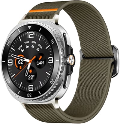 Stravo Verstelbare Nylon Bandje – Geschikt voor Samsung Galaxy Watch 9 (40/44mm) / Watch 8 (40/44mm) / 8 Classic (46mm) – Sterk & Stoer Elastisch Gevlochten Horlogeband – Groen