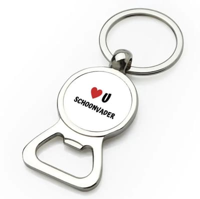 Akyol - love u schoonvader flesopener - Papa - de liefste schoonvader - vader cadeautjes - vaderdag - verjaardag - geschenk - kado - 9 bij 3 cm