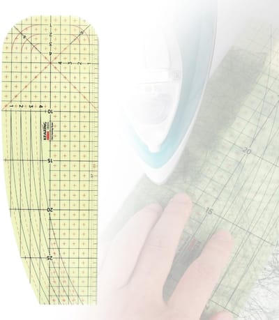 Cosensi- Strijkliniaal Hittebestendig 30 x 10 cm - Universele Strijkliniaal - Metrische Liniaal - Gespecialiseerd in Strijken - Opstrijken Zoom - Lichte Afwijking 1-3 mm - Strijkgereedschap