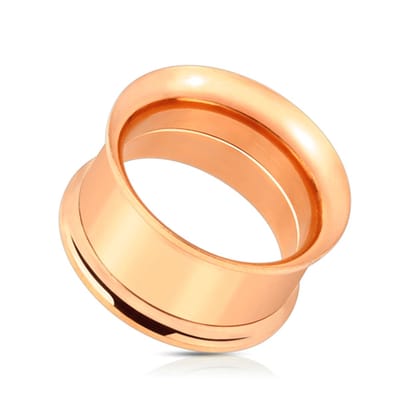 19 mm screw fit tunnel rose gold plated ©LMPiercings