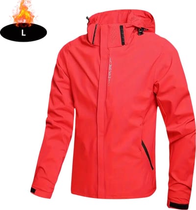 Livano Windjas Heren - Parka - Lente & Herfst - Jas - Volwassen - Windjack - Windbreaker - Outdoor - Rood - L