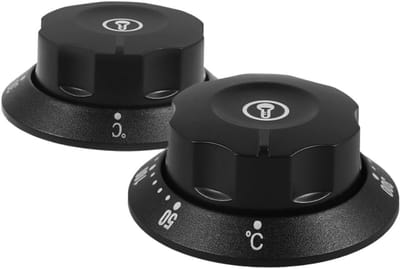 Vervangende Thermostaatknoppen - Temperatuurregelaars - Nauwkeurig Koken - Universele Pasvorm - 5.7 cm Diameter - Zwart