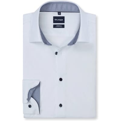OLYMP Luxor 24/Seven Overhemd, Modern Fit, New Kent, Wit