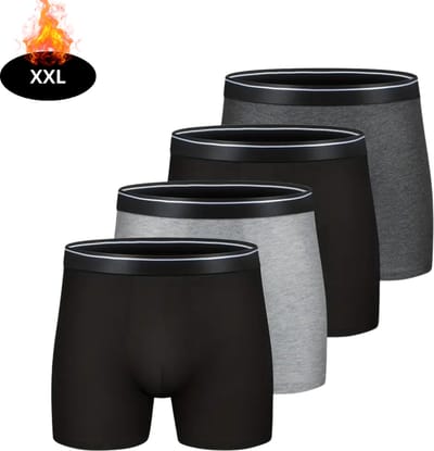 Nivard Onderbroeken Heren - Boxershort - Ondergoed - Boxer - Underwear - Mannen - 4 Pack - Zwart + Grijs - XXL