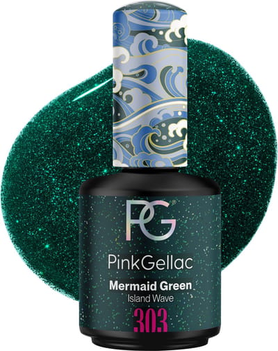 Pink Gellac Gellak - 303 Mermaid Green 15ml - Groene Gel Nagellak - Gellac - Gel Nagels Producten