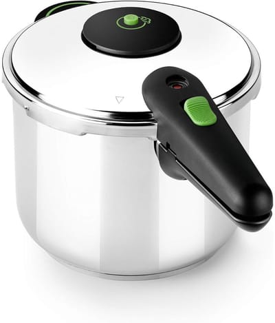 KAD® Snelkookpan Elektrisch - Snelkookpan Inductie - Slowcooker - Snelkookpan 6 Liter - Snelkookpan Tefal - Zilver - 41cm x 27cm x 25cm