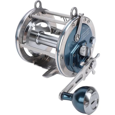 Moulinet Baitcast Rond Bleu Main Droite Moulinet de Pêche Baitcasting Rond en Métal pour la Pêche en Eau Salée gray