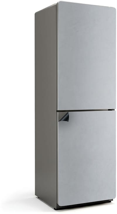 Wallfluent Magnetische Koelkastmat - Grijs Koelkast Magneet Sticker - 60 cm x 190 cm - Grijs Magnetische Koelkastmat - Koelkast Cover Magneet - Decoratieve Koelkast Cover Sticker Magneet - Keuken Decoratie Magneet