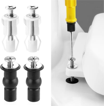 YONO Wc Bril Scharnieren Set - Universeel - Toiletbril Scharnier - Bevestigingsset - 4 Onderdelen