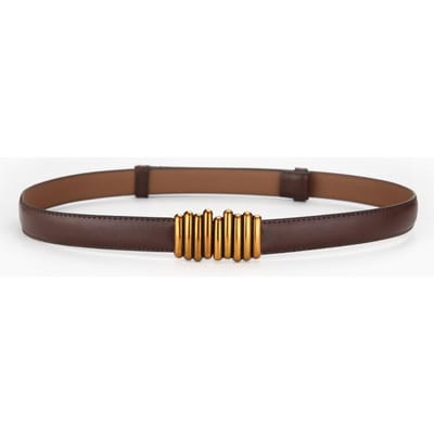 Nouveaux Ceintures Ajustables en Cuir Véritable pour Dames, Largeur de Bande, Décoration de Robe, Polyvalentes, Designer, Haute Qualité, Ceinture pour Femmes café
