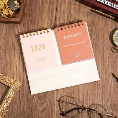 2026 To-Do Lijst Engelse Kalender Dubbelzijdig Mini Bureaudisplay Draagbare Bureauplanner Memo Kalender Bureauaccessoires