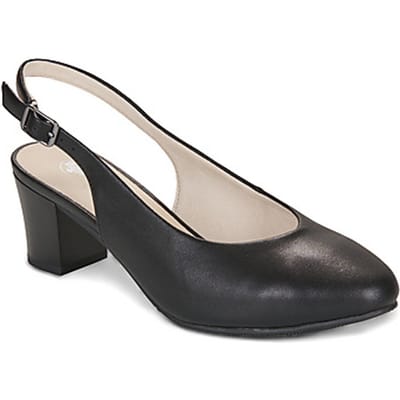 Leren pumps met Calf-hak