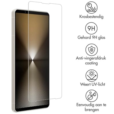 Accezz Screen Protector - Geschikt voor Sony Xperia 1 VI - Gehard Glas Screenprotector