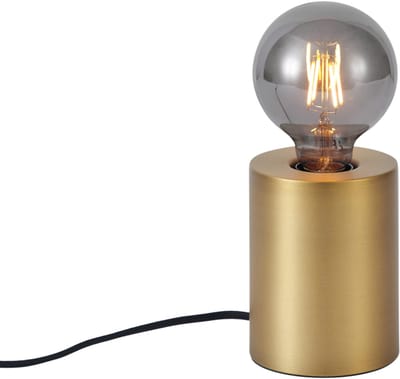 QAZQA cylinder - Moderne Tafellamp - 1 lichts - H 13 cm - Messing - Woonkamer | Slaapkamer