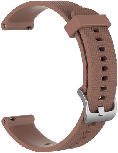 KELERINO. Siliconen bandje geschikt voor Garmin Vivoactive 3 - Bruin - Large