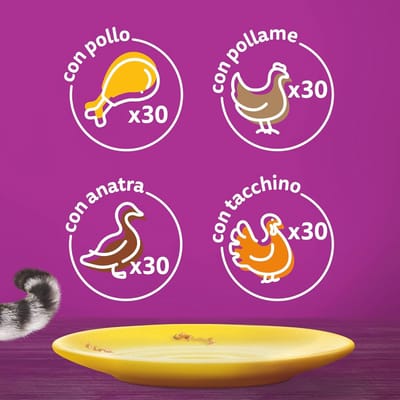 Natuurlijk Natvoer voor Katten - Gevogelte in Gelei - Maaltijdzakjes 120 x 85g