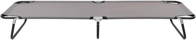Opvouwbaar Campingbed - Inklapbaar Ligbed - Buiten Ontspannen - Roestvrij Stalen Frame - Tot 120 kg - Grijs