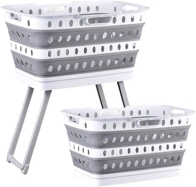 Wasmand Opvouwbaar - Hoge Organizer - Ordelijk Huis - Met Steunpoten - 41x8x60 cm - Zoals Afgebeeld